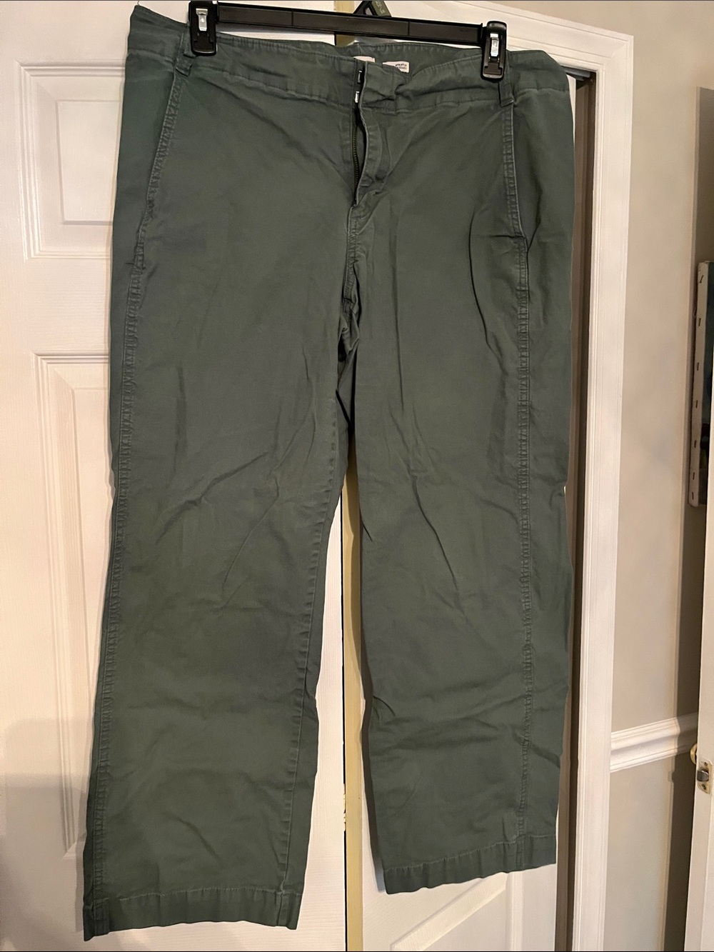 Olive Green Casual Pants